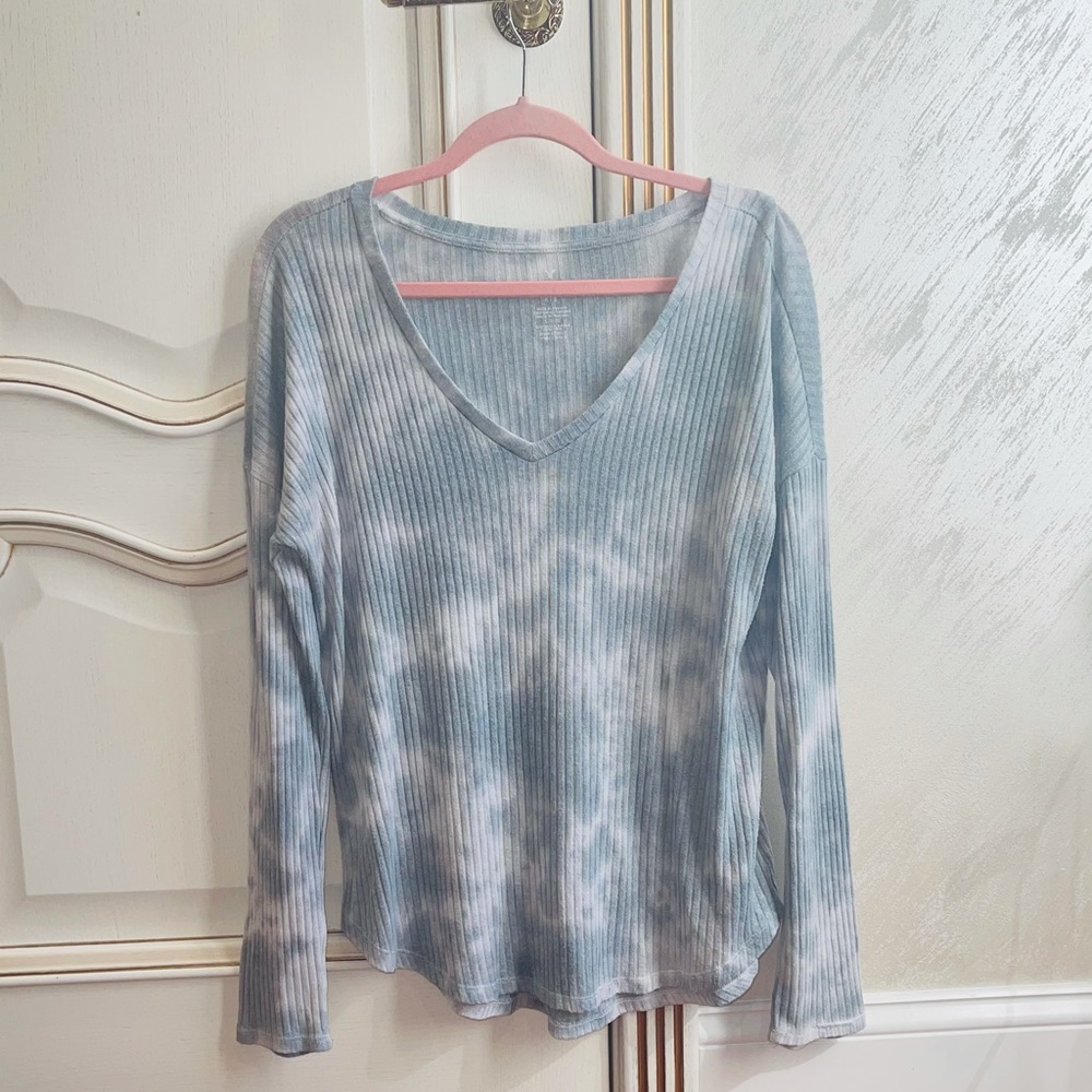 American eagle ribbed tie dye t-shirt